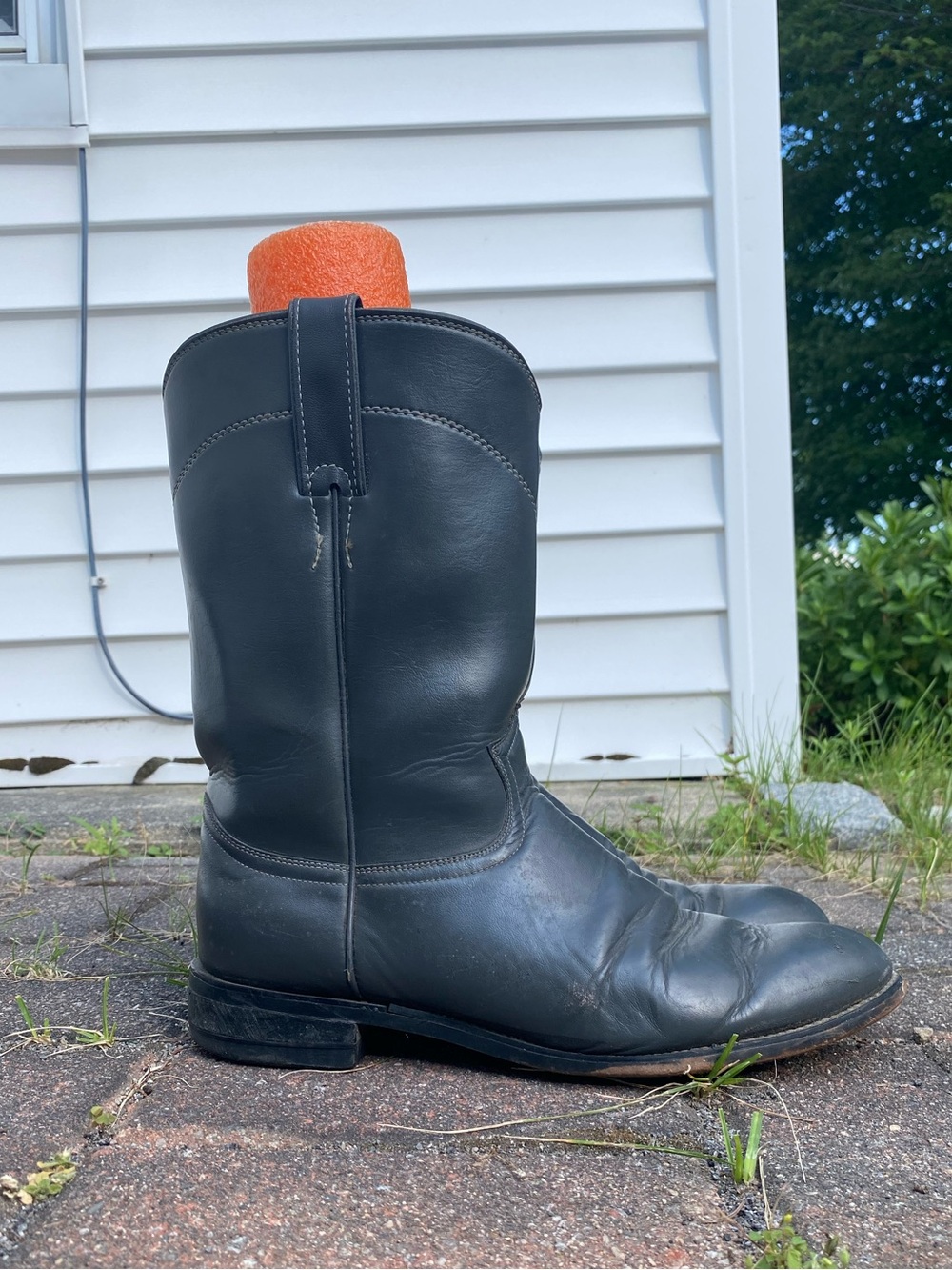 Women’s Dark Grey Diamond J Leather Cowboy Boots